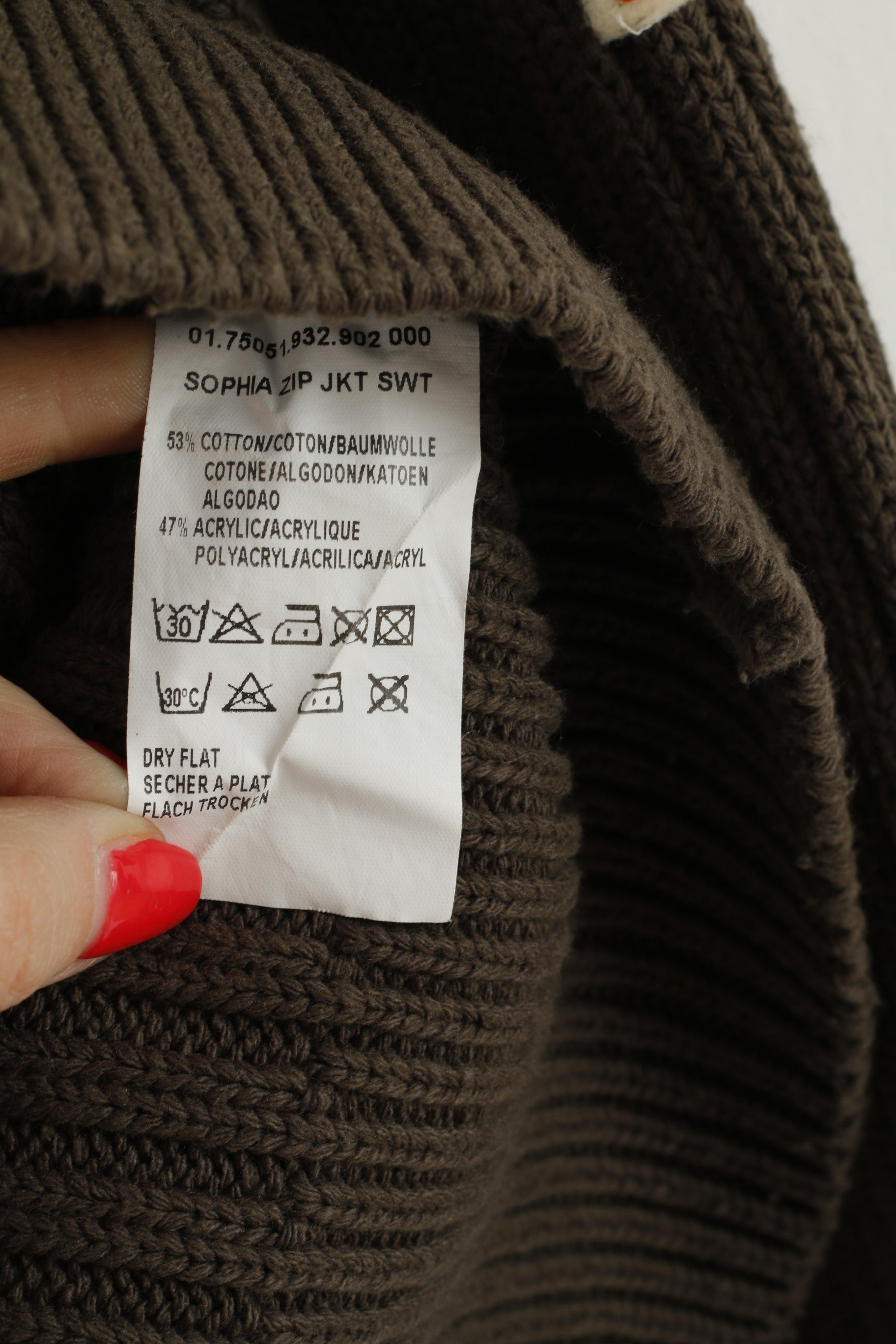 Big Star Women L (M) Jumper Green Full Zipper Cotton Sophia Zip Sweater