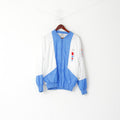 Puma Hommes 7 M Veste Vintage Blanc Bleu Brillant Oldschool Full Zipper Track Top