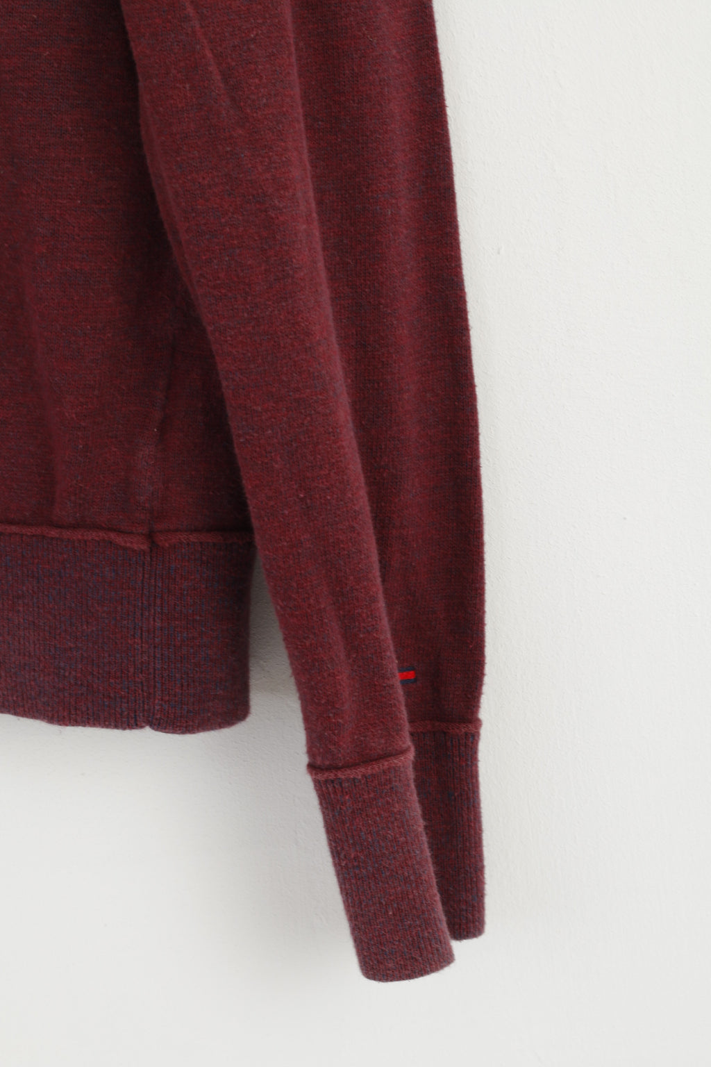Maglione Hilfiger Denim Uomo XL (L) Maglione classico Tommy in cotone con scollo a V marrone