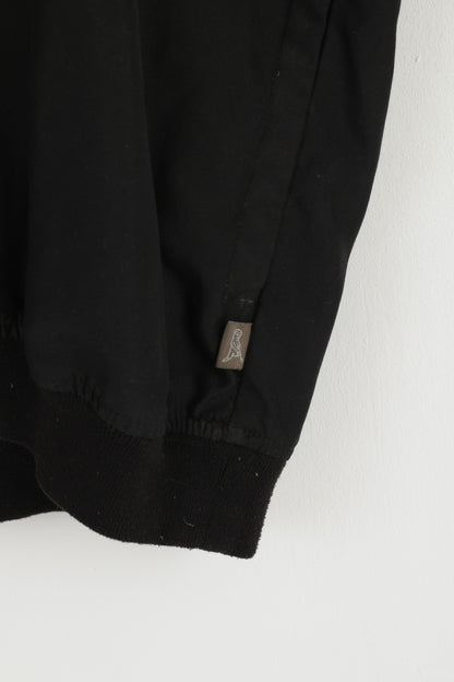 Ping Men L Shirt Black Golf Classic V Neck Short Sleeve Activewear Top