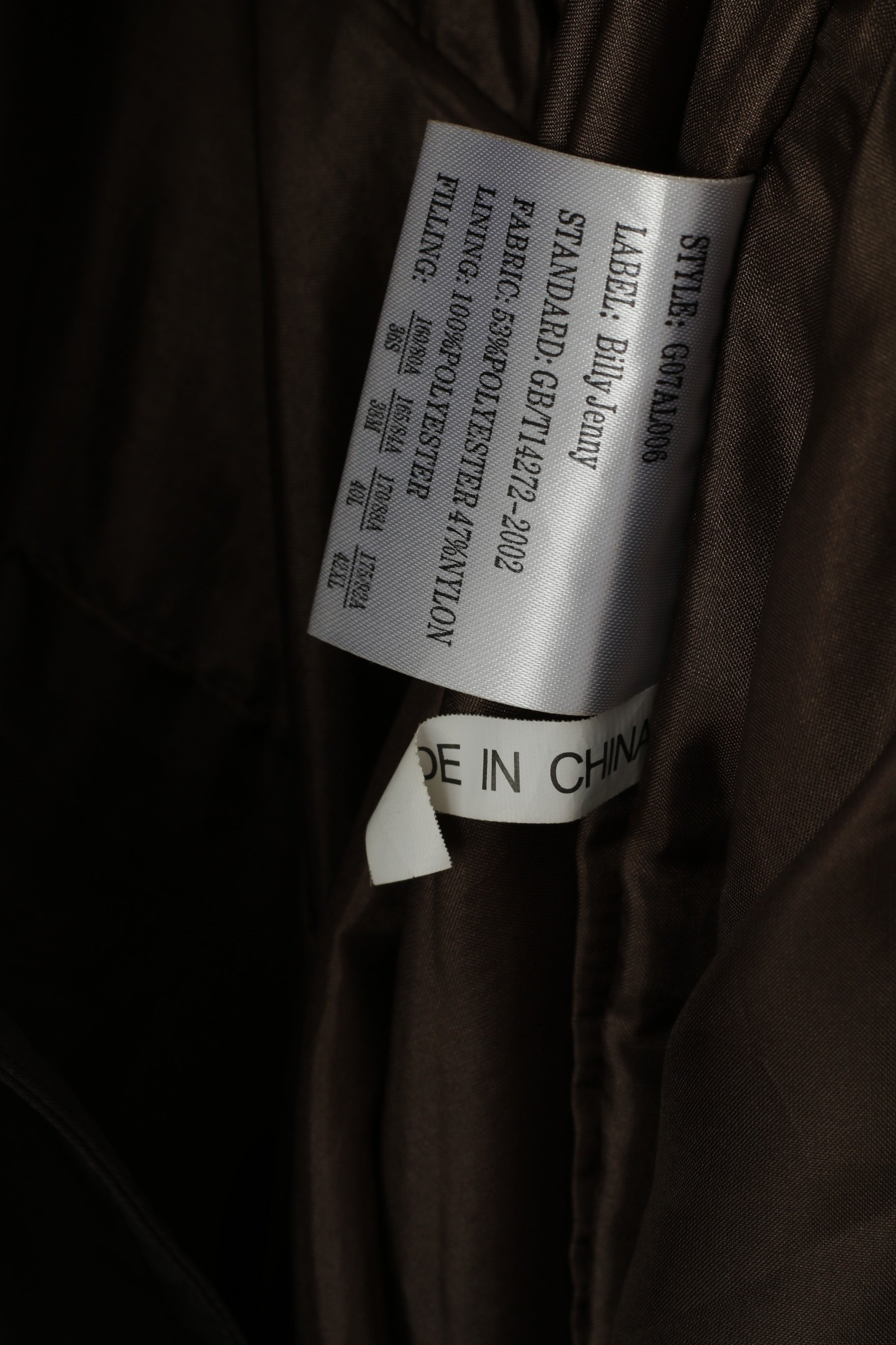 Billy Jenny Italie Femmes M Manteau Marron Double Boutonnage Trench Ceinturé Classique Mac