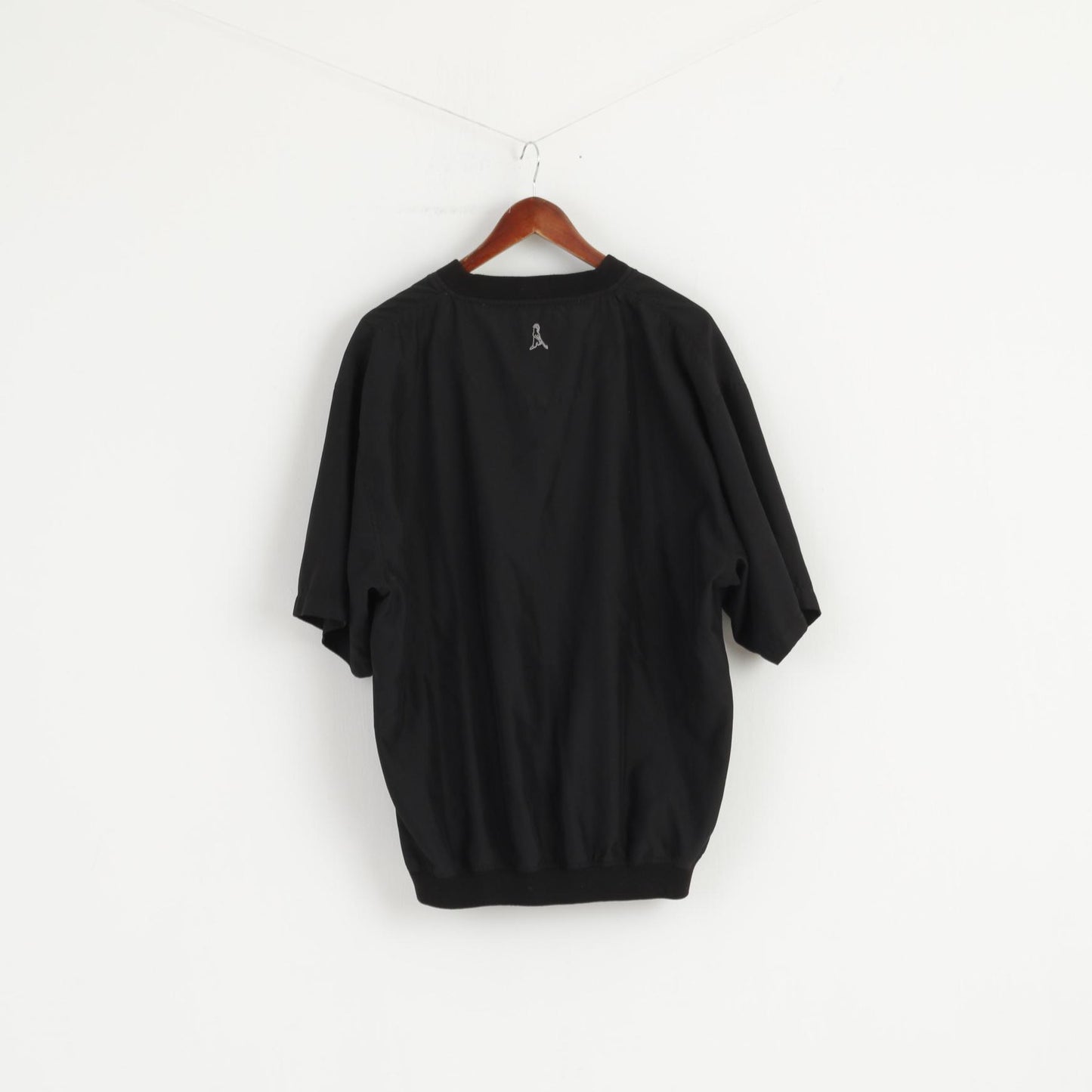 Ping Men L Shirt Black Golf Classic V Neck Short Sleeve Activewear Top