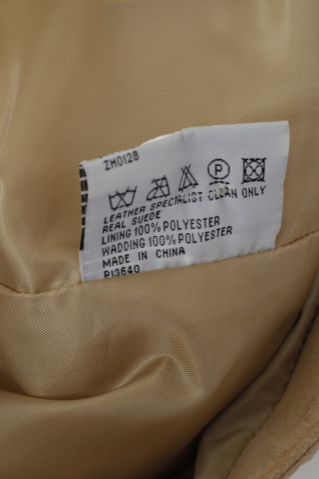 Keenan Leather Women 12 M Vest Beige Leather Suede Zip Up Waistcoat