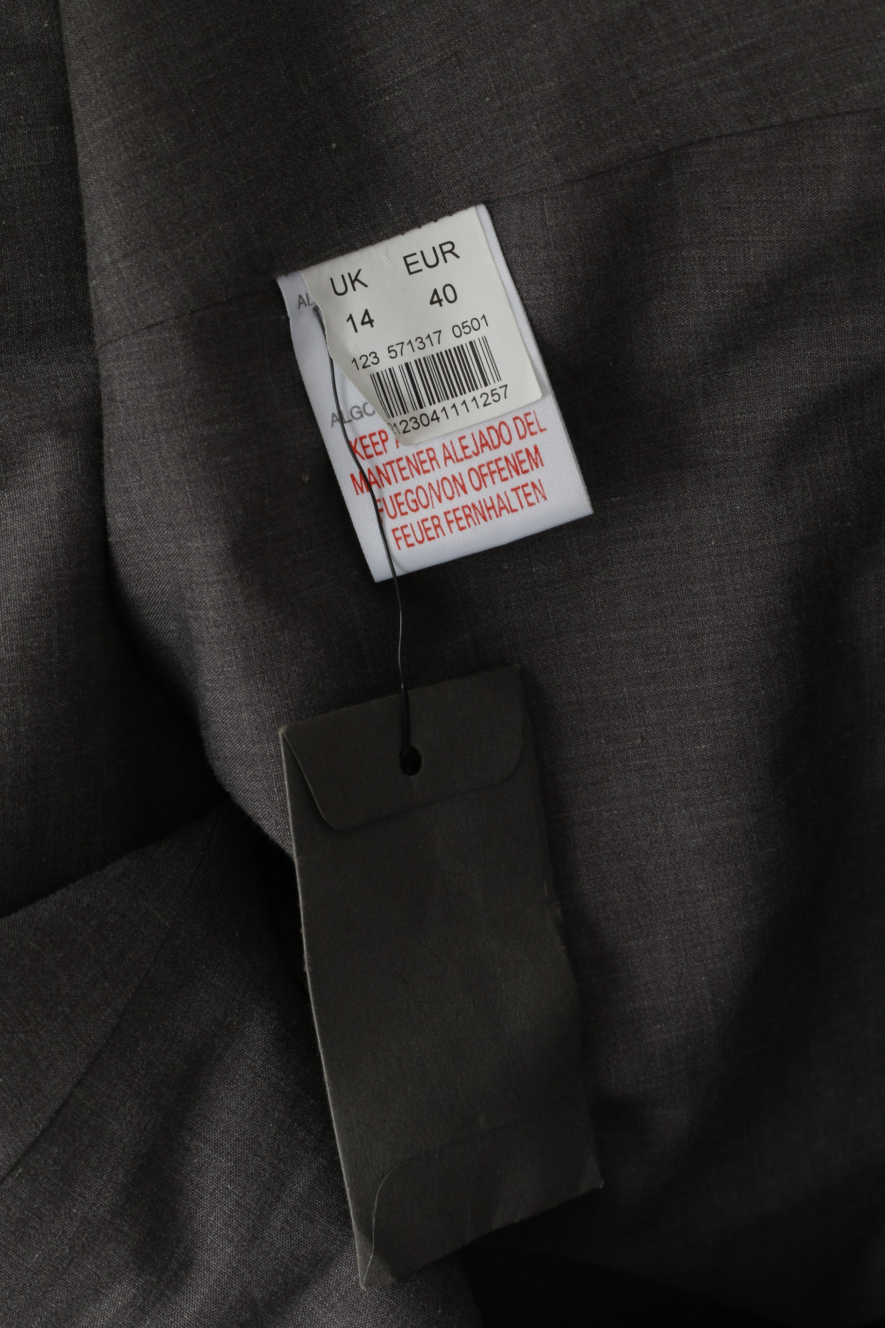 River Island Women 14 40 Jacket Beige Cotton Belted Classic Pea Coat