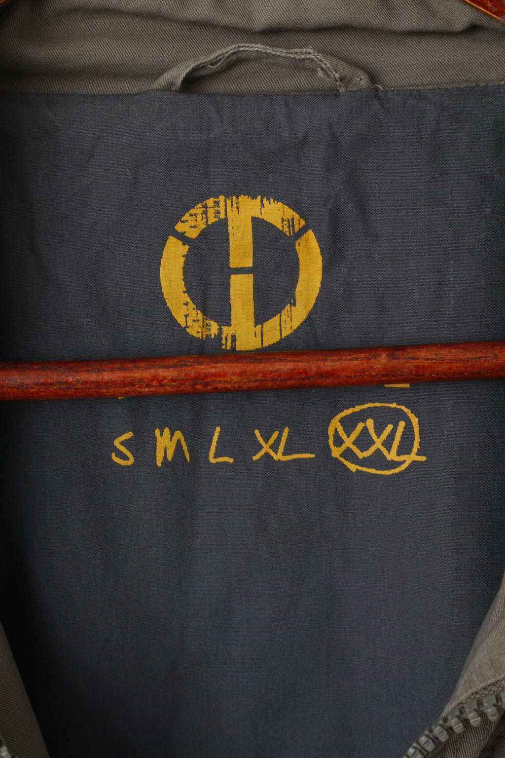 Tom Wolfe Men XXL (XL) Jacket Khaki Army Full Zipper Cotton Harrington Casual Top