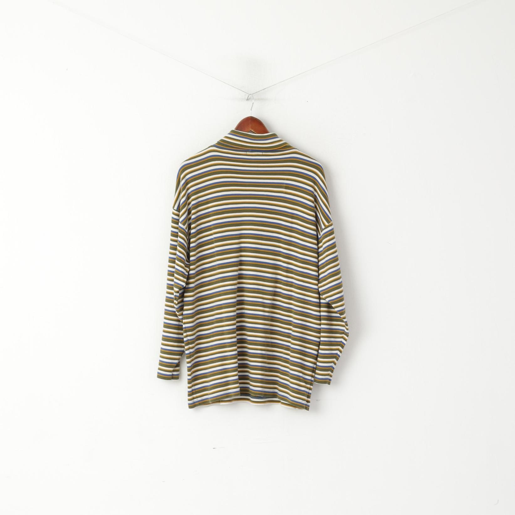 Carnaby's Collection Chemise XL à manches longues en coton à rayures multiples pour homme