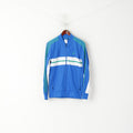 Adidas Men S Sweatshirt Blue Shiny Climalite Full Zipper Activewear Track Top