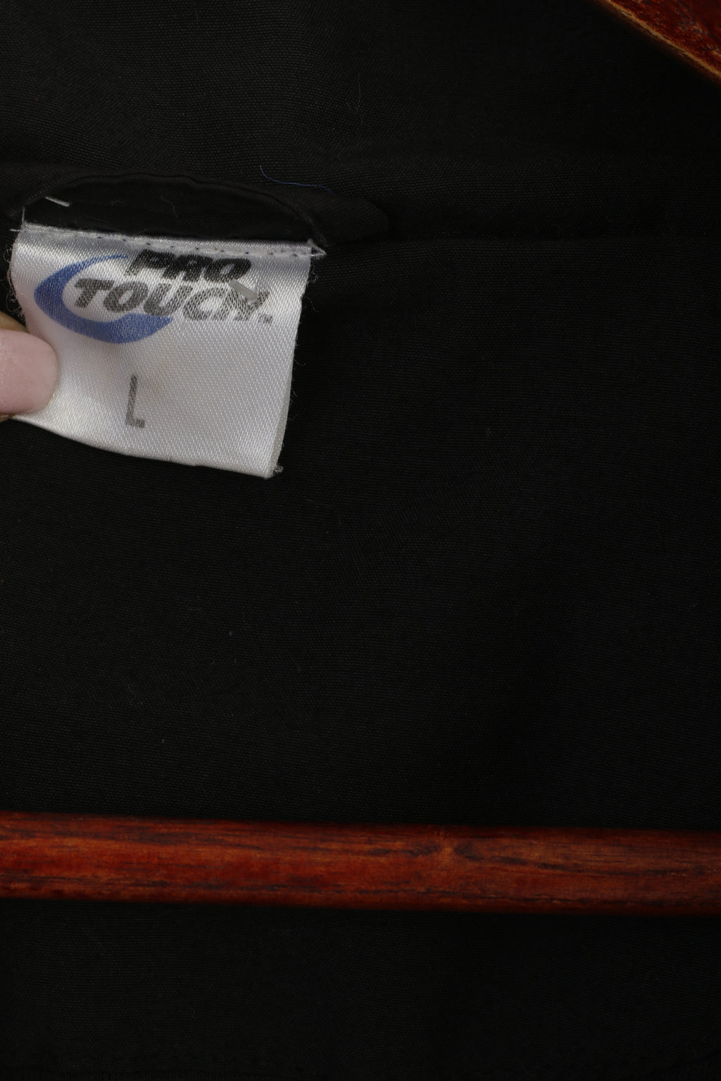 Pro Touch Men L Jacket Black Vintage Bomber Sportswear Full Zip Retro Track Top