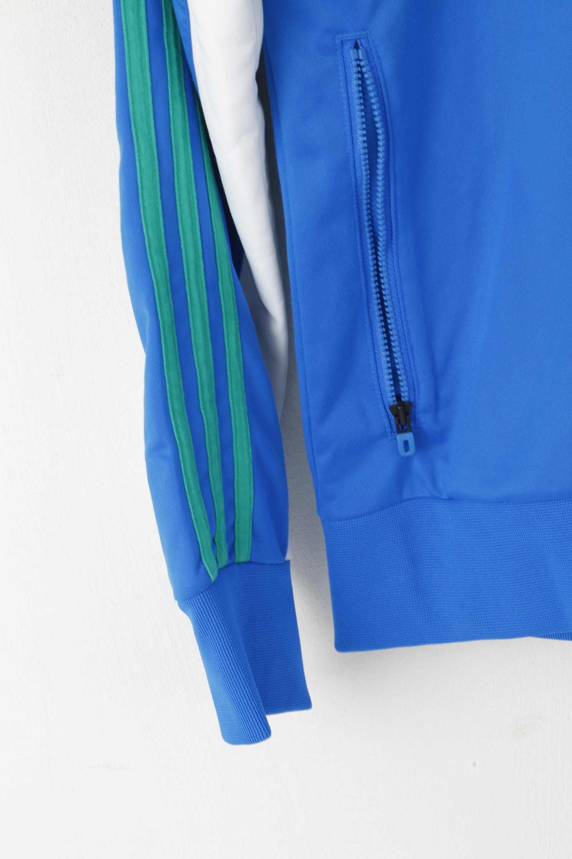 Felpa Adidas da uomo blu lucido Climalite con cerniera intera Activewear