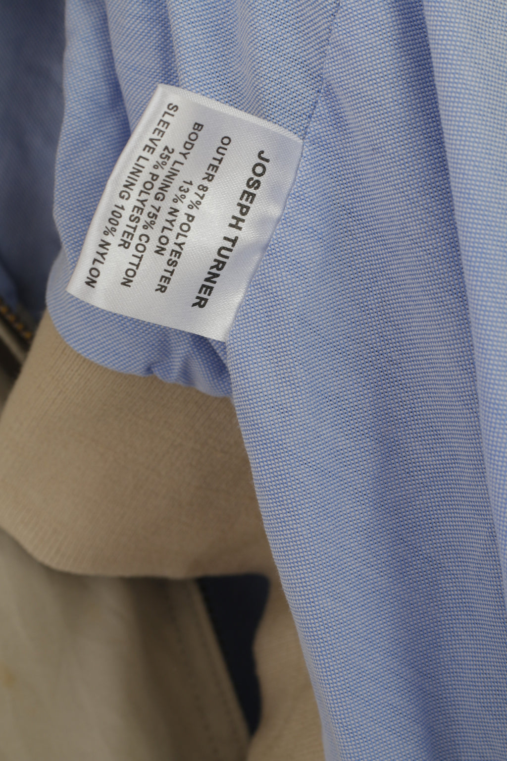 Joseph Turner Yorkshire Men XL Jacket Beige Classic Full Zip Lightweight Retro Top