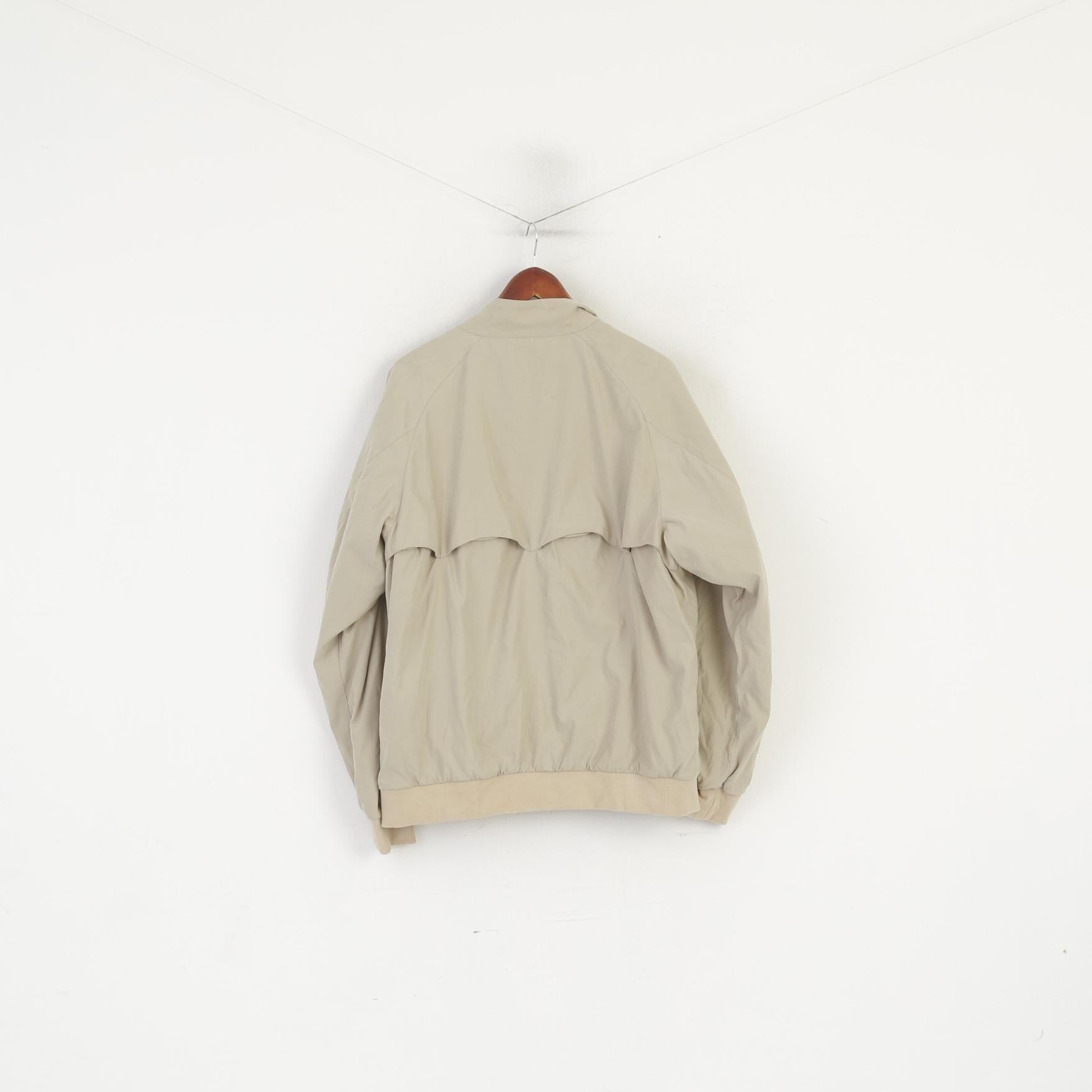 Joseph Turner Yorkshire Men XL Jacket Beige Classic Full Zip Lightweight Retro Top