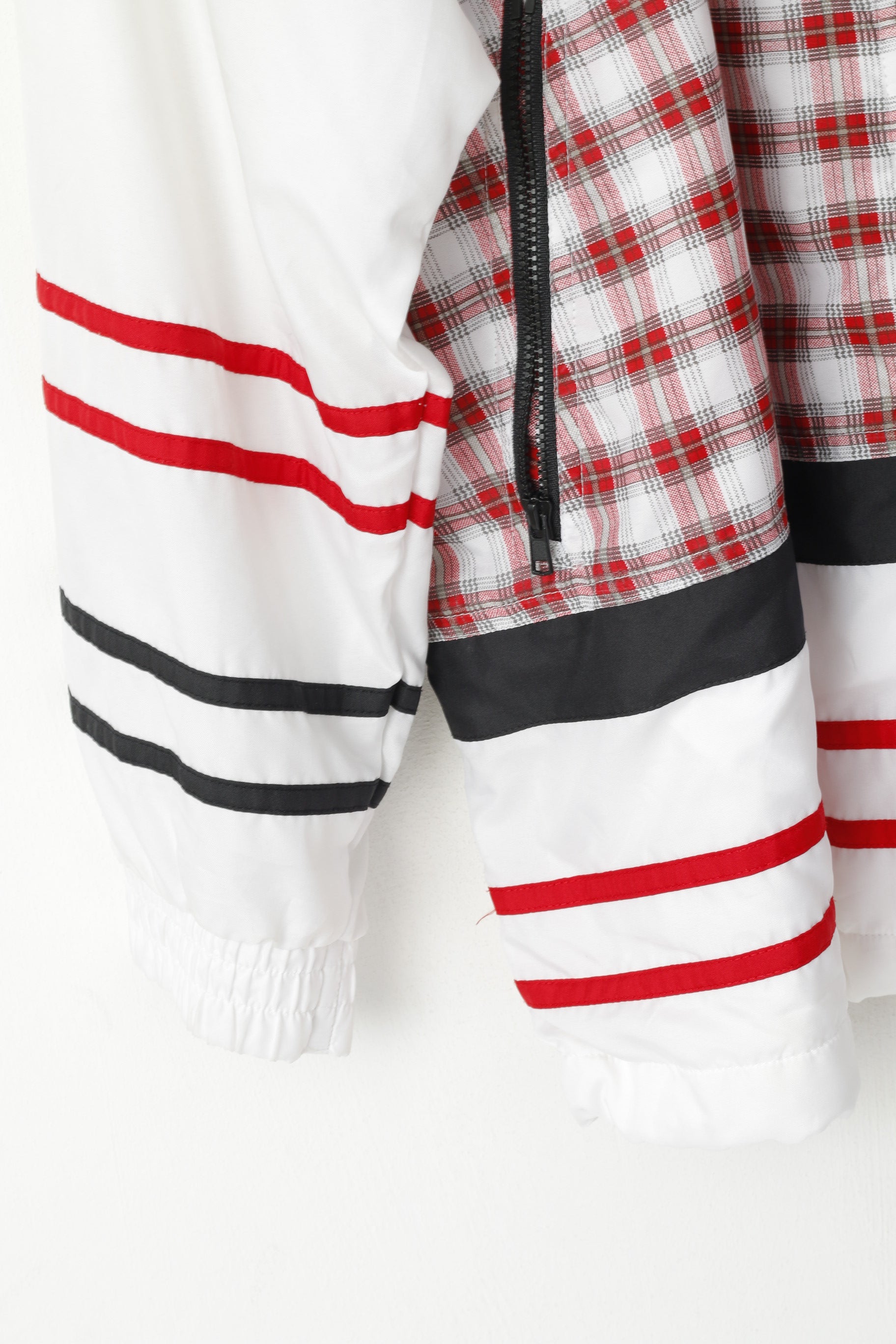 Etirel Le Style Sportif Veste XL pour homme Rouge à carreaux léger avec fermeture éclair complète