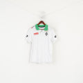 Lotto Borussia Mönchengladbach Men XL (L) Polo Shirt White Cotton Vintage Top