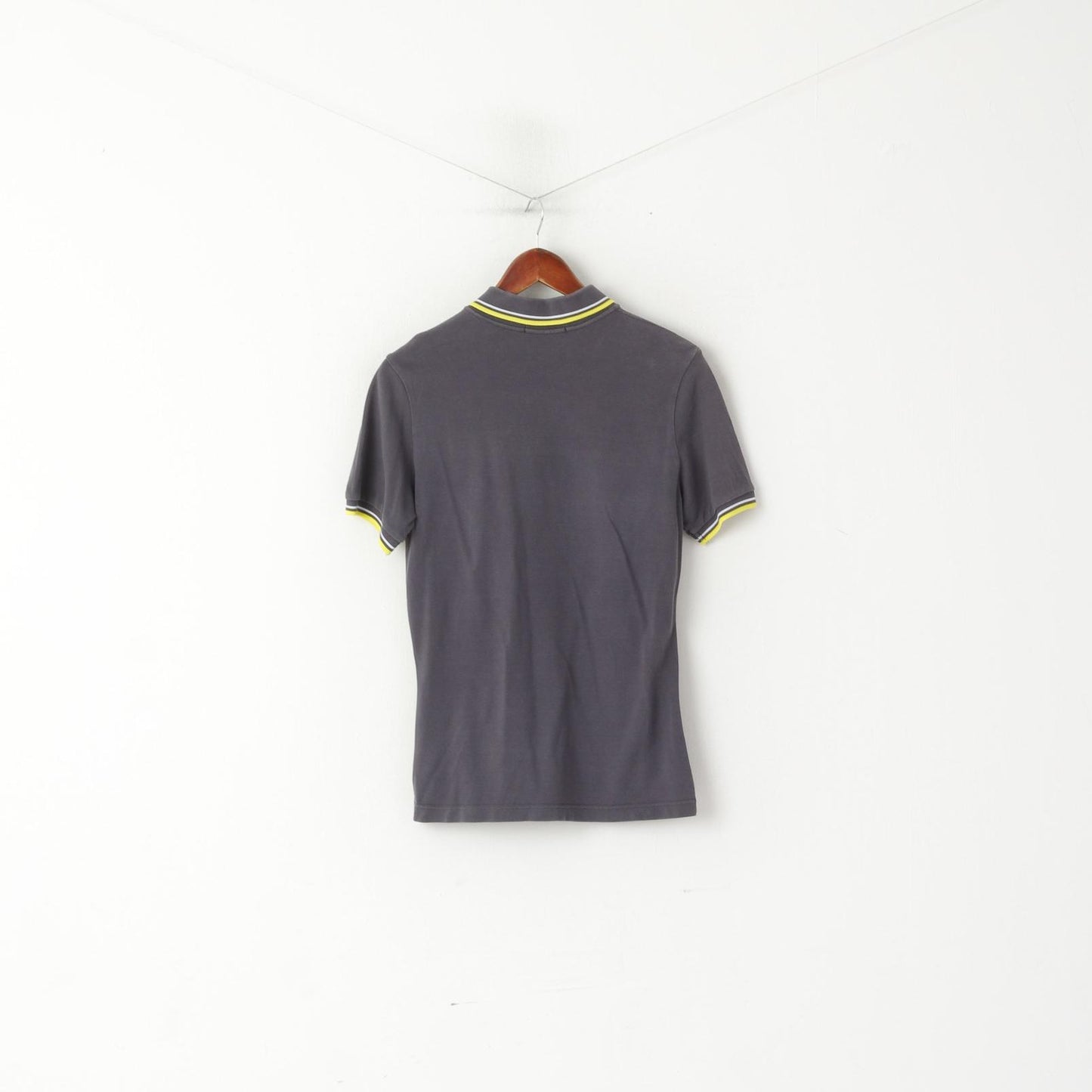 Fred Perry Hommes 38 XS Polo Gris Coton Édition Spéciale Italie Haut Classique