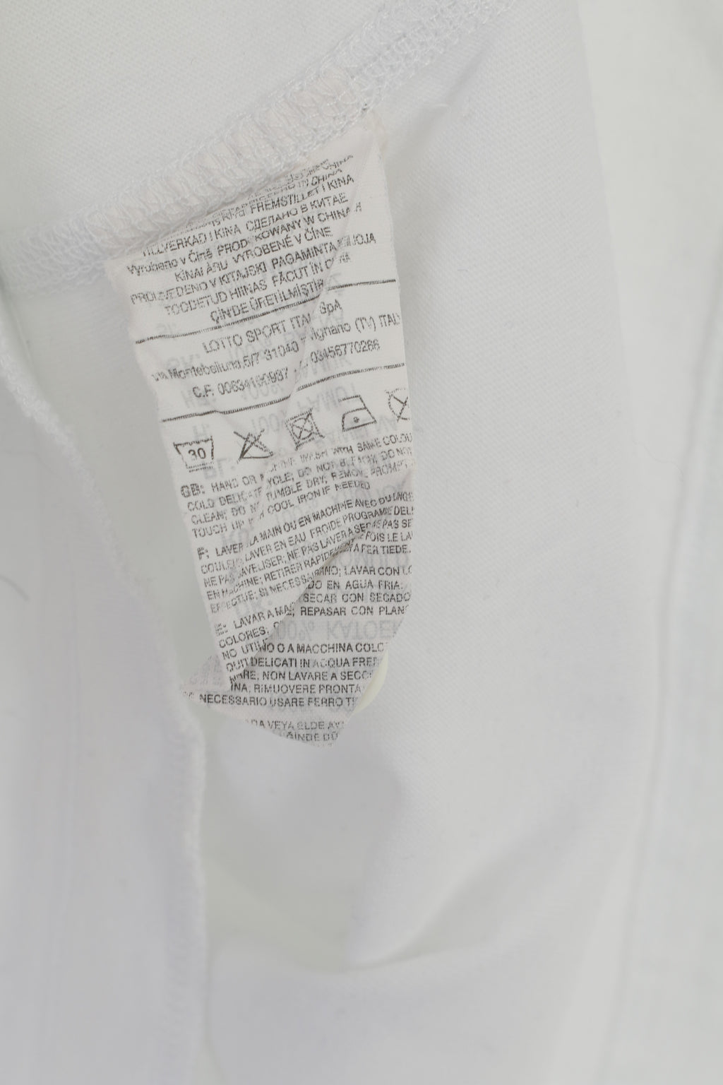 Lotto Borussia Mönchengladbach Men XL (L) Polo Shirt White Cotton Vintage Top