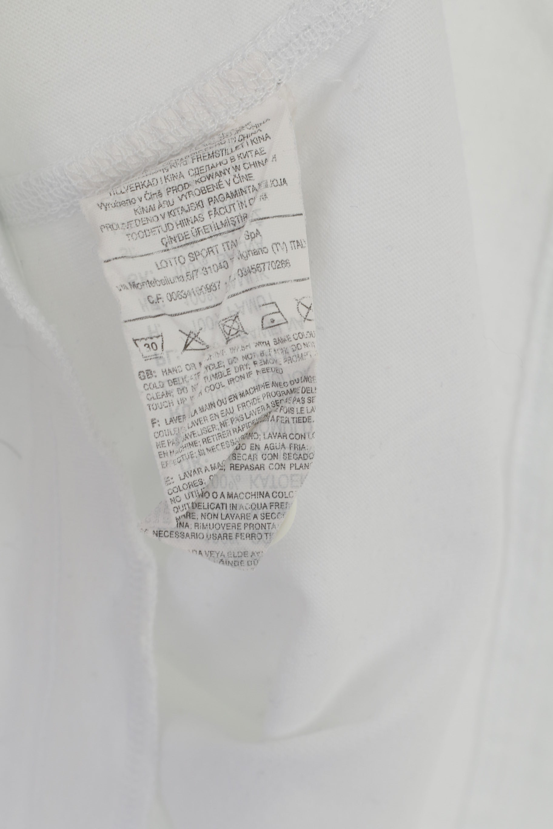 Lotto Borussia Mönchengladbach Men XL (L) Polo Shirt White Cotton Vintage Top