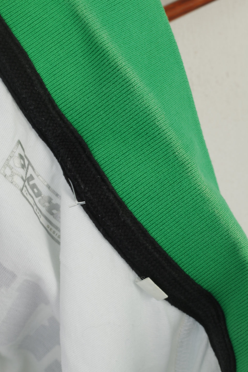 Lotto Borussia Mönchengladbach Men XL (L) Polo Shirt White Cotton Vintage Top