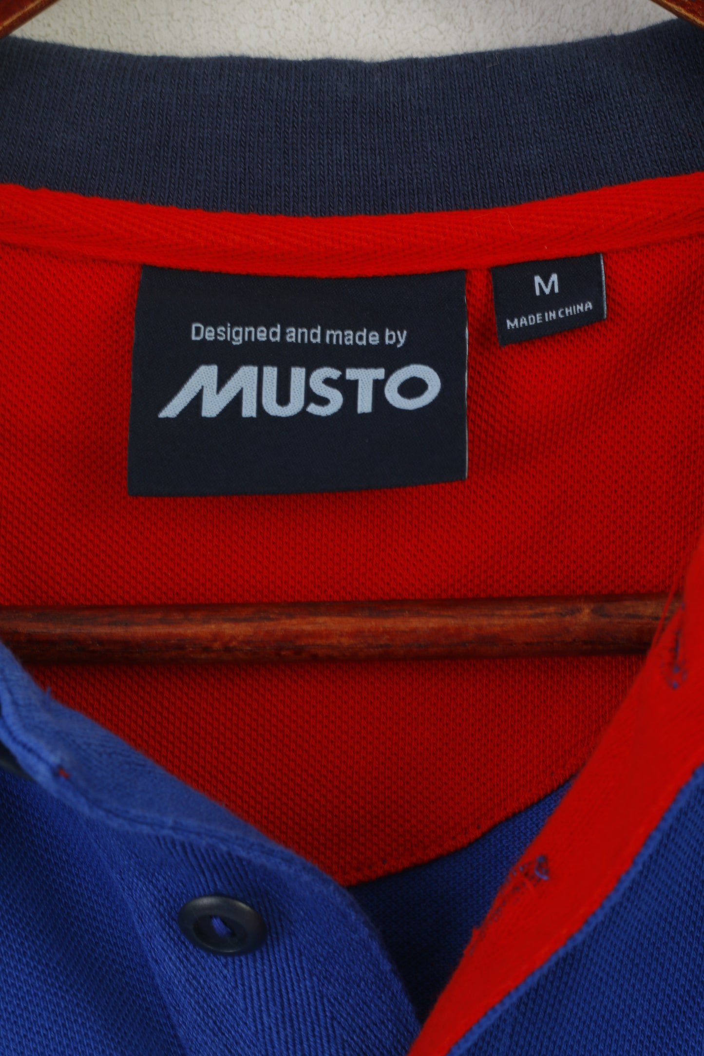 Musto Homme M Polo Bleu Coton IRB Coupe du Monde de Rugby 2015 Angleterre Haut