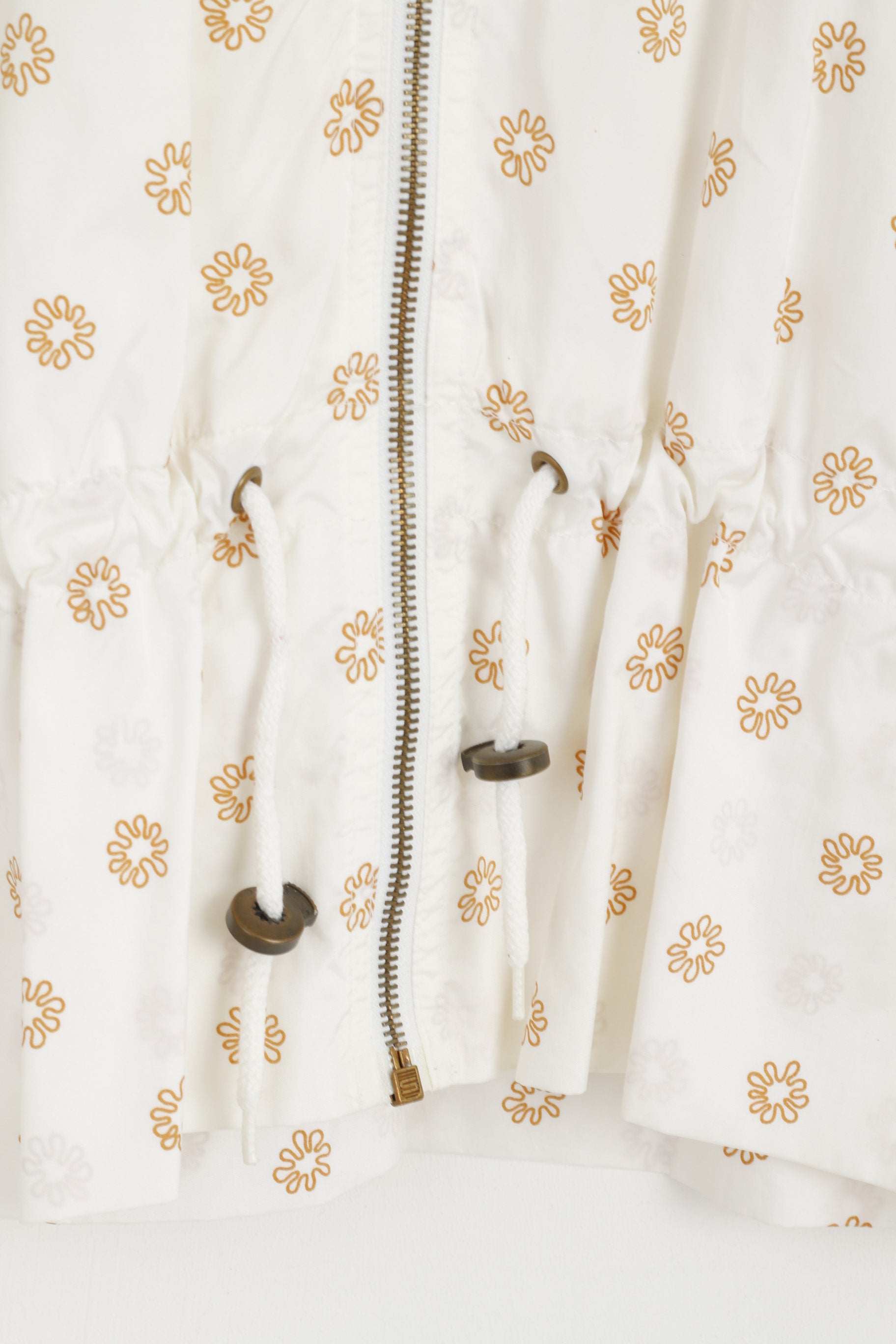 HEAD Women 42 XL Bodywarmer Ecru Nylon Waterpoof Vintage Zip Up Sport Vest