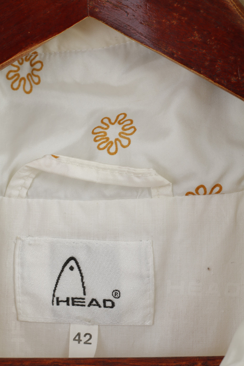 HEAD Women 42 XL Bodywarmer Ecru Nylon Waterpoof Vintage Zip Up Sport Vest