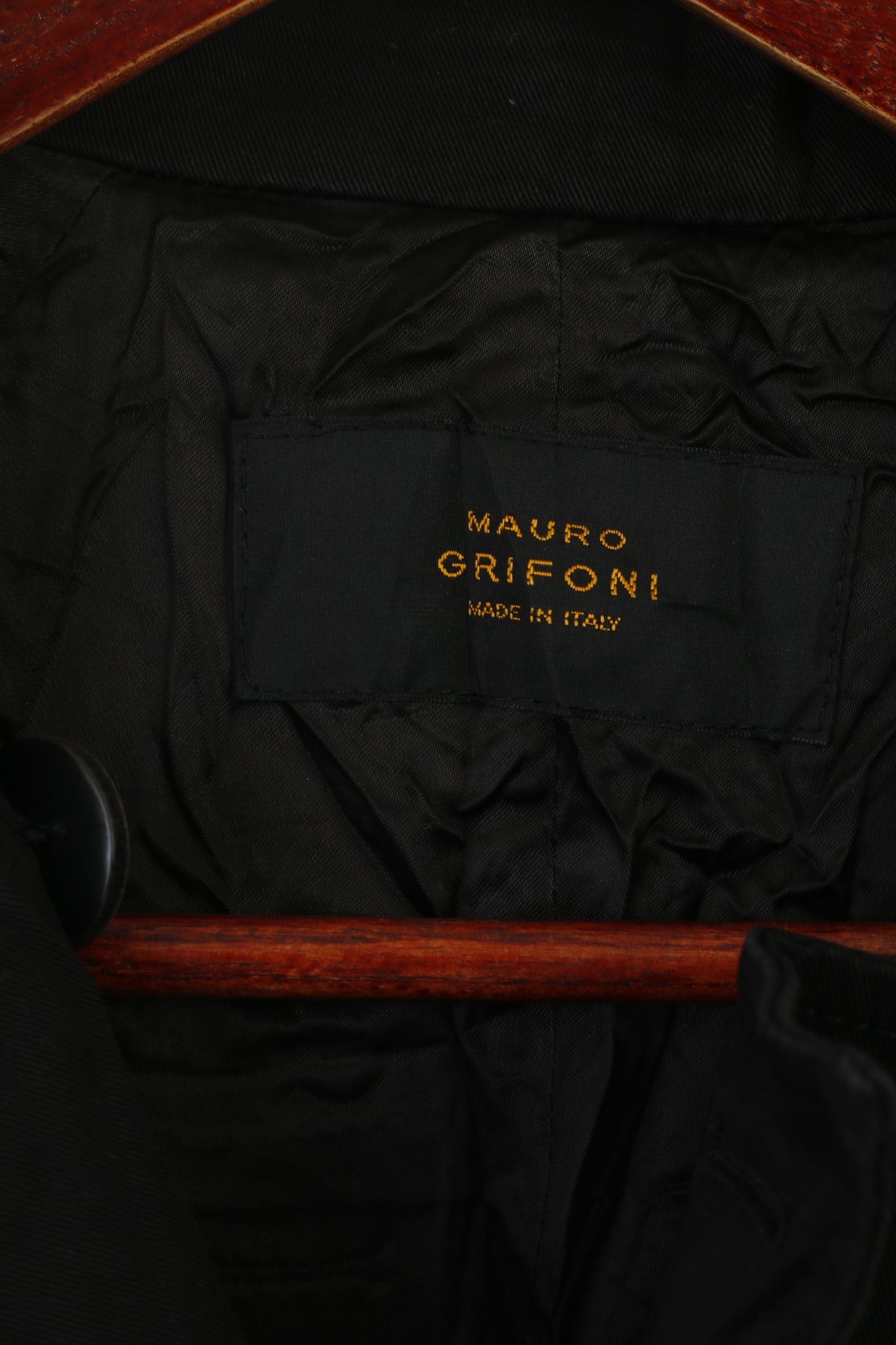 Mauro Grifoni Women 40 XS Coat Black Shiny Italy Design Lightweight Casual Top