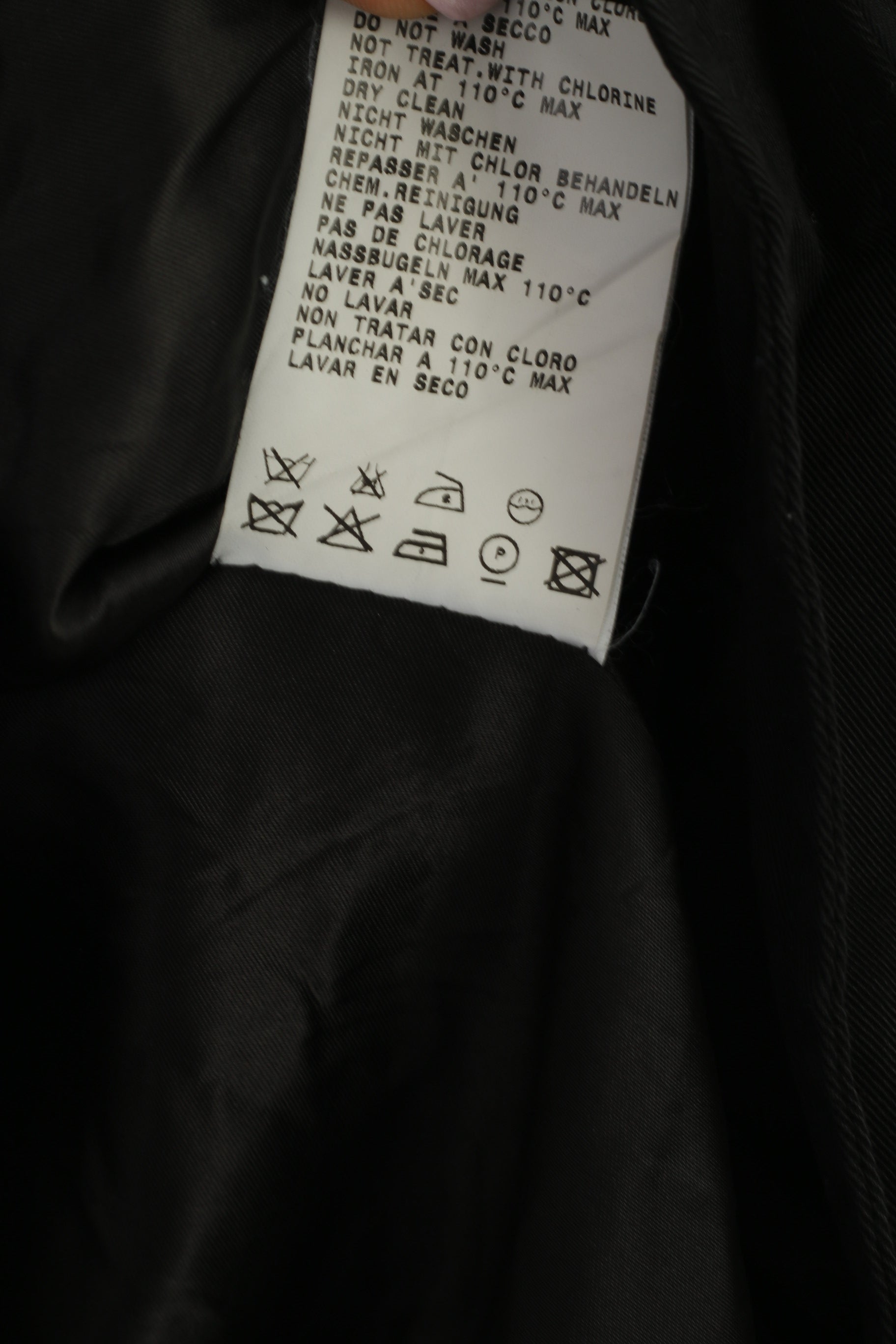 Mauro Grifoni Femmes 40 XS Manteau Noir Brillant Italie Design Léger Haut Décontracté