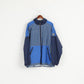 Jeantex Men XL 46/48 Jacket Blue Hooded Nylon Waterproof Festival Zip Up Top