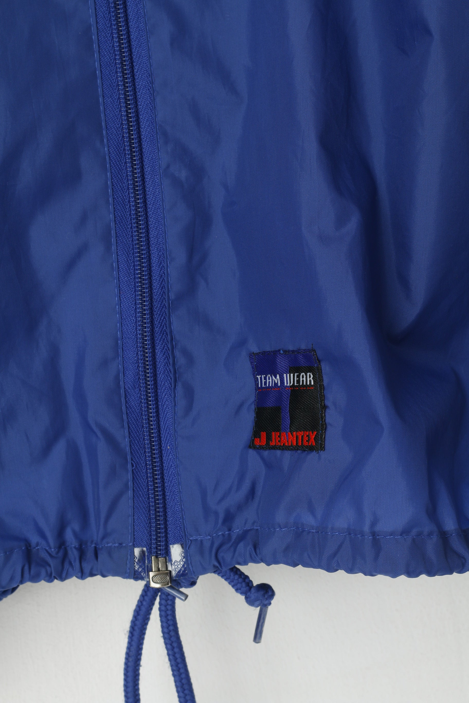 Jeantex Team Wear Men L Jacket Navy Nylon Waterproof Roskilde Hidden Hood Top