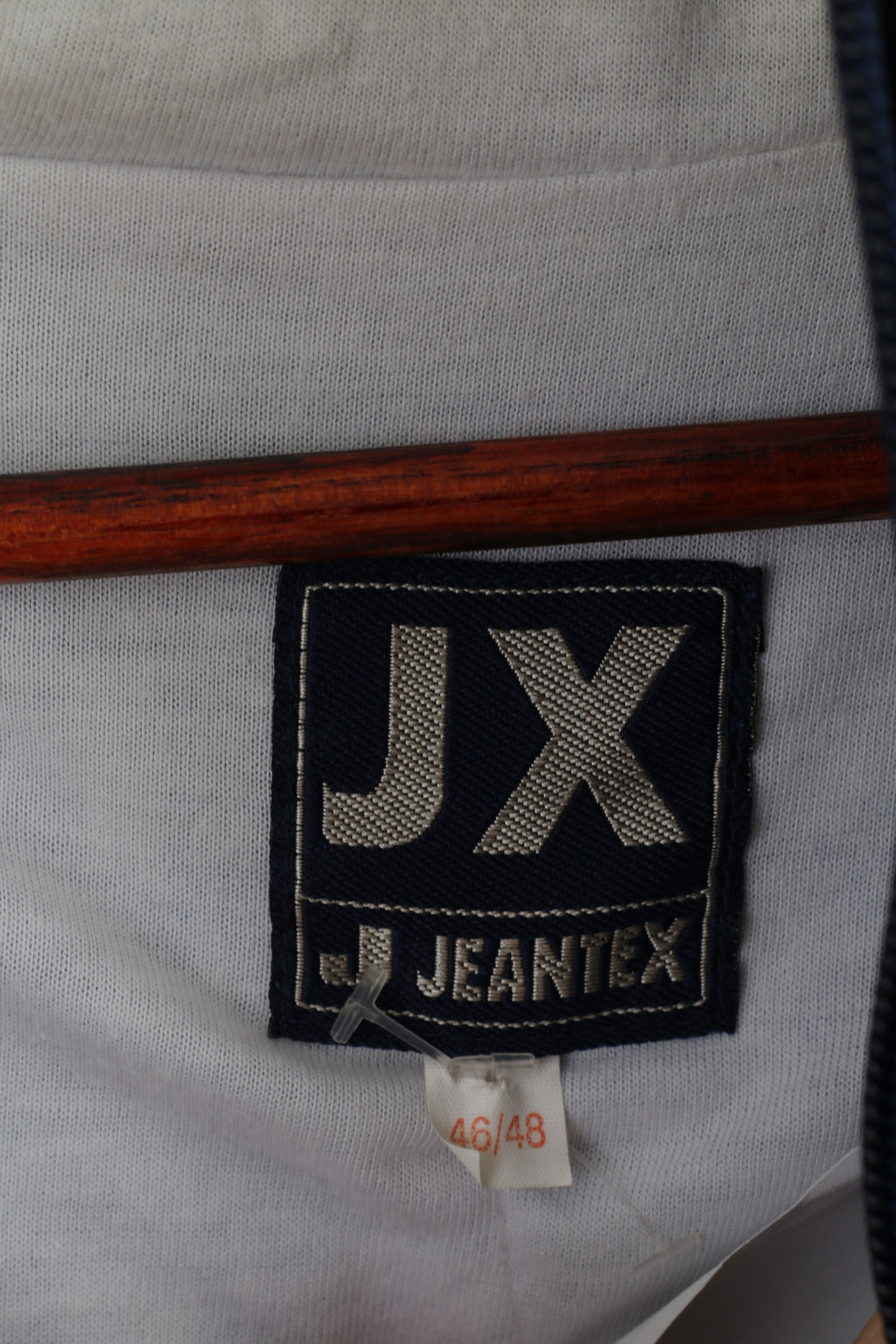 Jeantex Men XL 46/48 Jacket Blue Hooded Nylon Waterproof Festival Zip Up Top