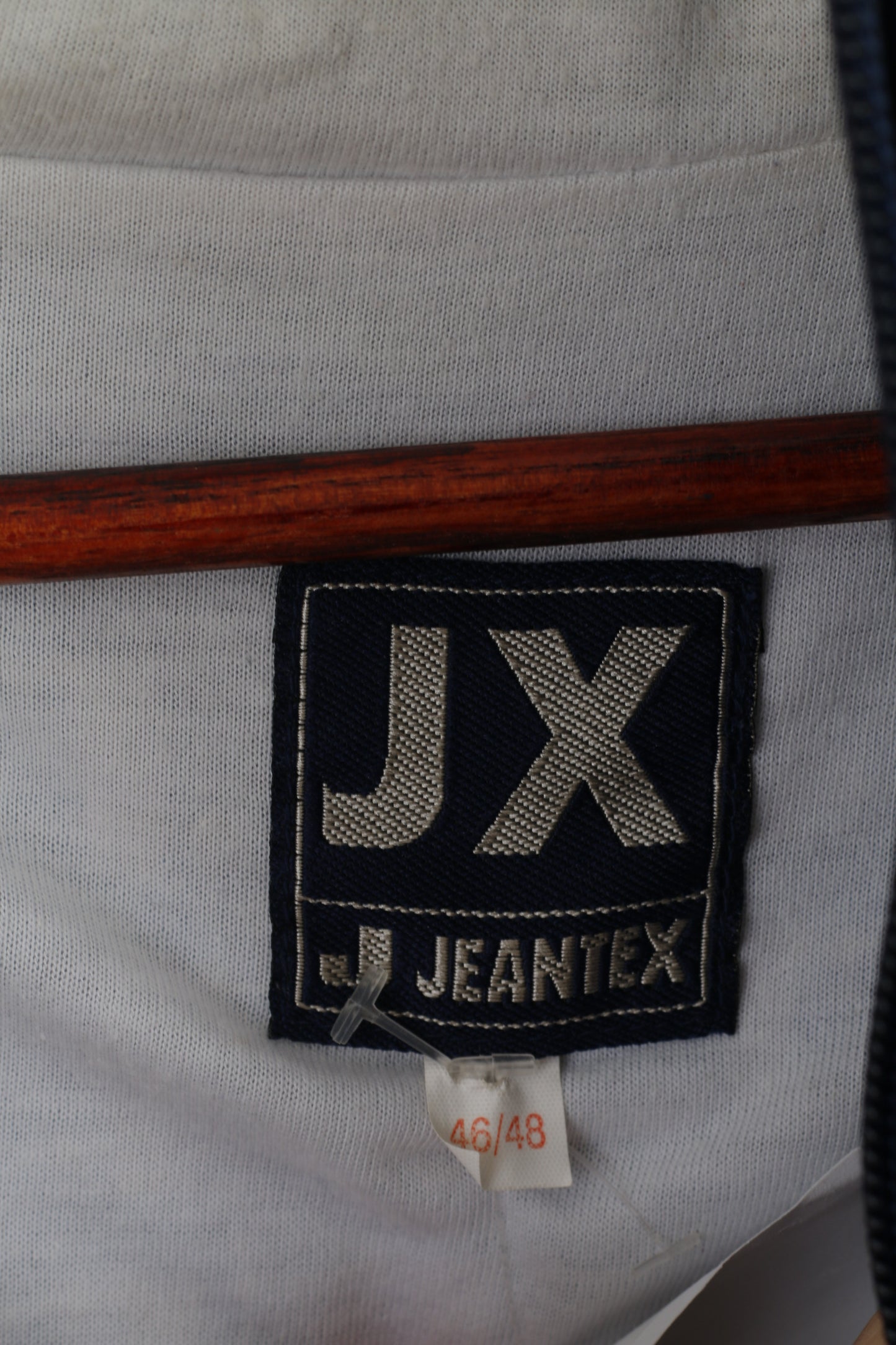Jeantex Homme XL 46/48 Veste Bleu À Capuche Nylon Imperméable Festival Zip Up Top