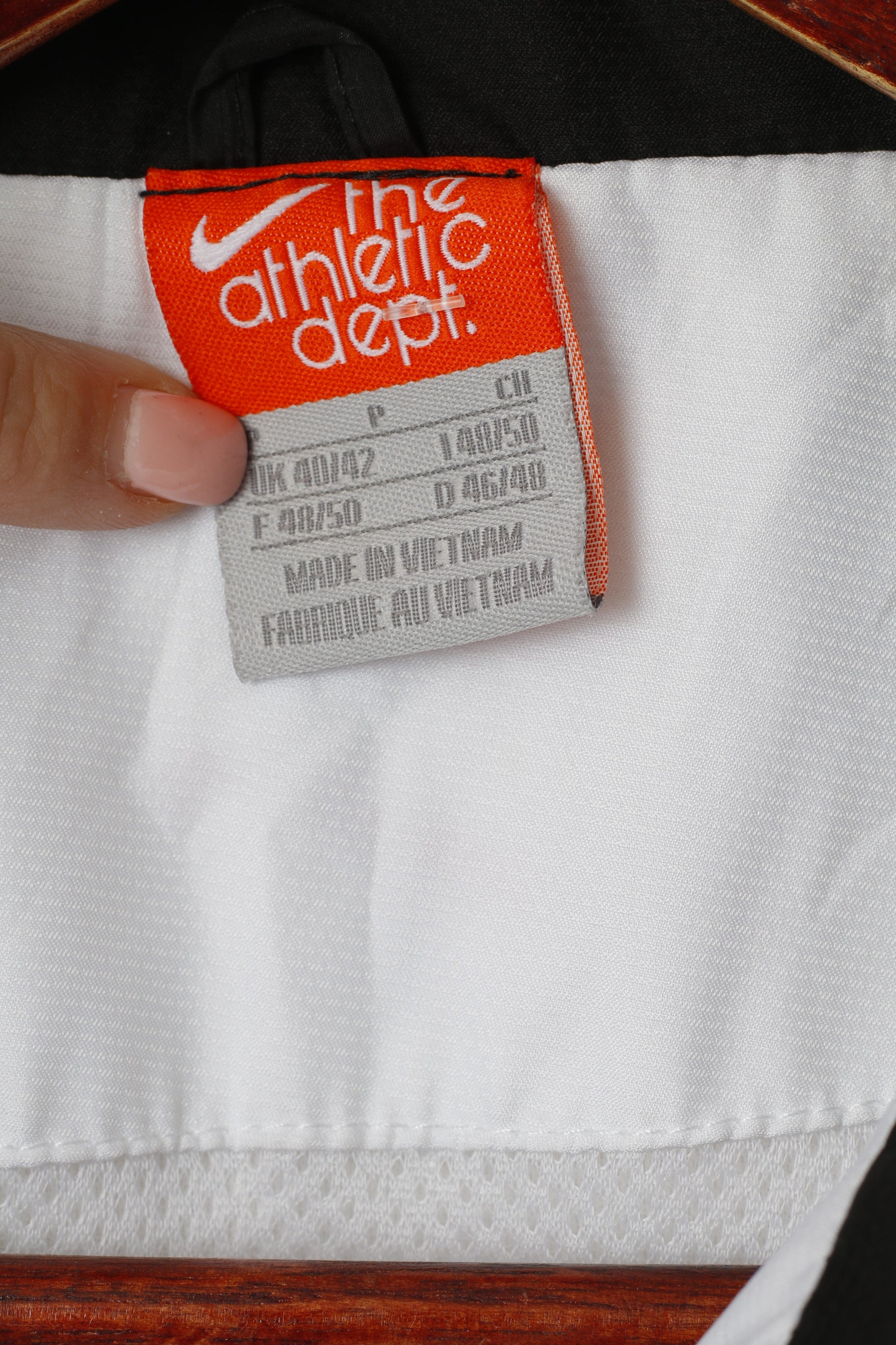 Nike Femme 40/42 M Veste Blanc Activewear Retro Full Zipper Track Top