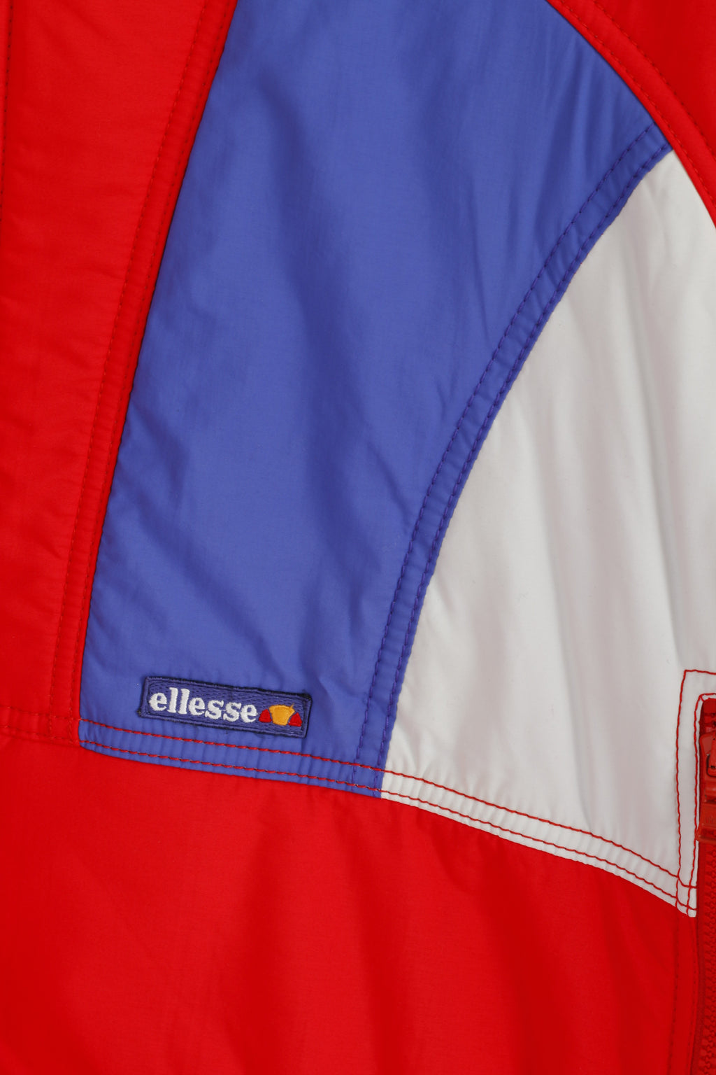 MICRO By Ellesse Men 54 L Jacket Ski Red Nylon Waterproof Italy Vintage 80s