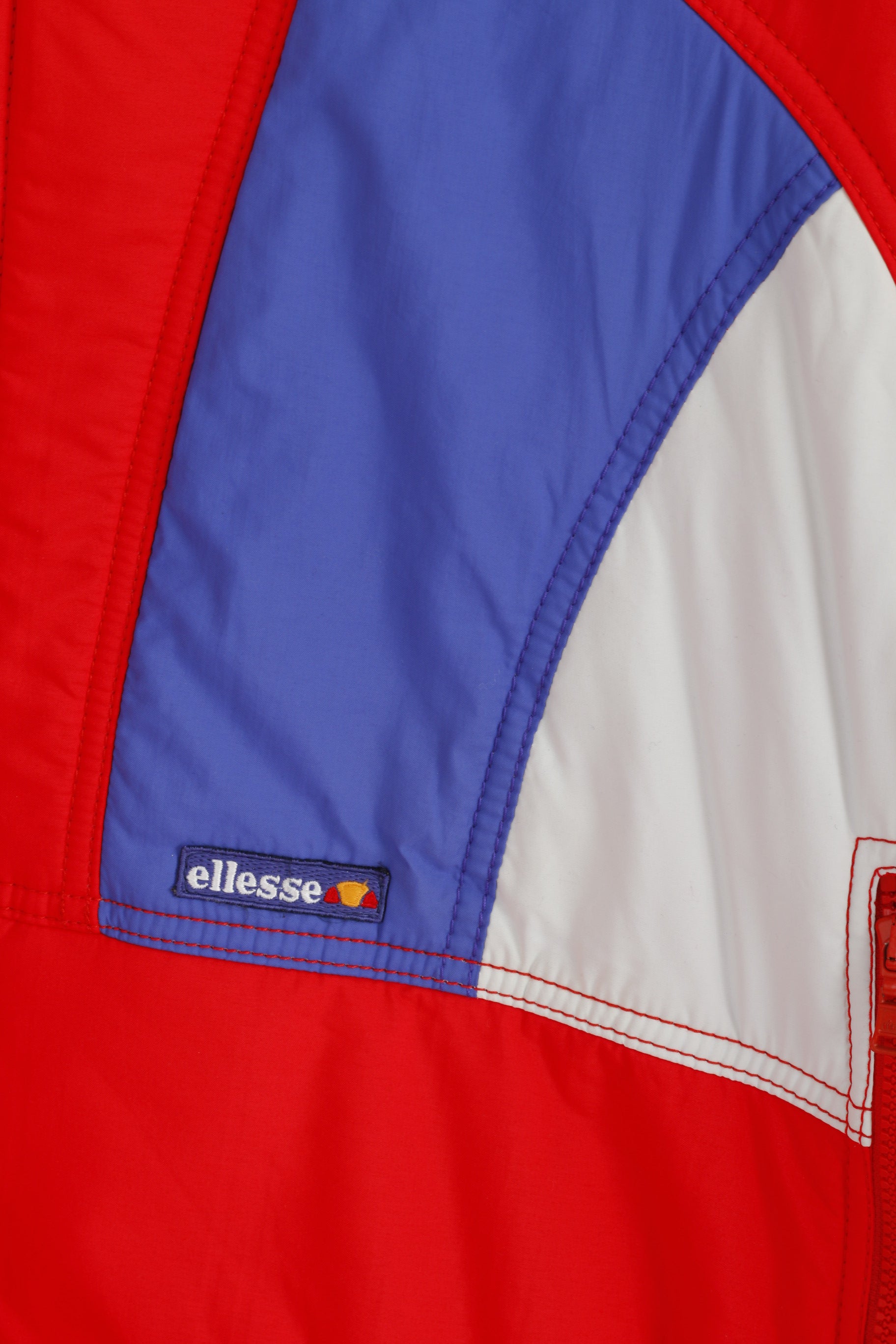 MICRO By Ellesse Men 54 L Jacket Ski Red Nylon Waterproof Italy Vintage 80s