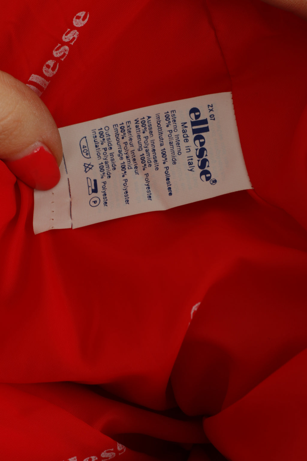 MICRO By Ellesse Men 54 L Jacket Ski Red Nylon Waterproof Italy Vintage 80s