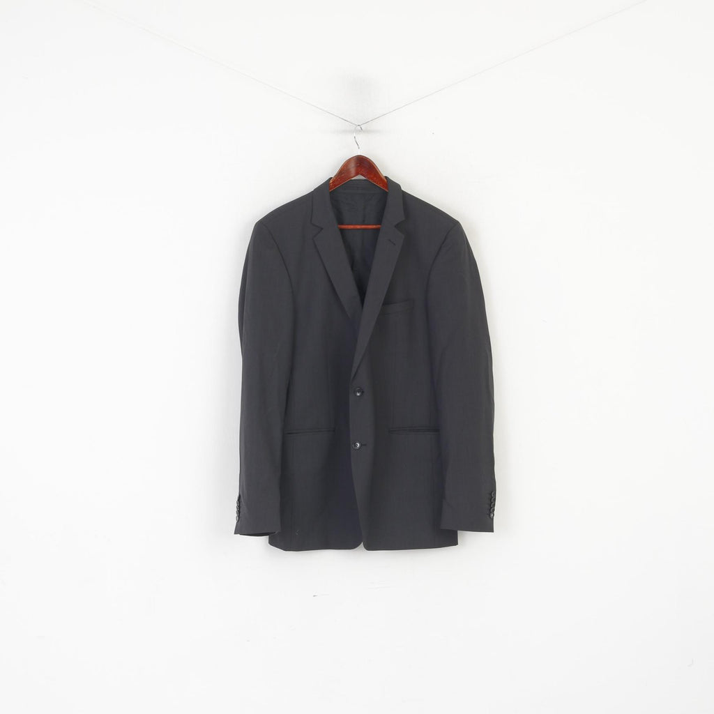 Strellson Hommes 106 42 Blazer Gris Laine Rick-James Premium Veste Simple Boutonnage