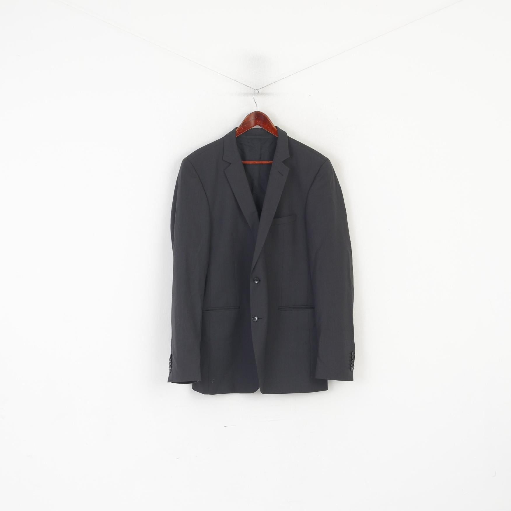 Strellson Hommes 106 42 Blazer Gris Laine Rick-James Premium Veste Simple Boutonnage