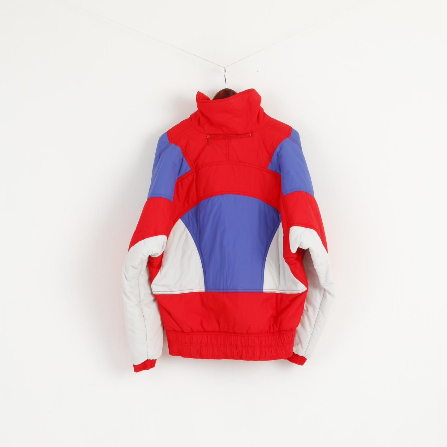 MICRO By Ellesse Men 54 L Jacket Ski Red Nylon Waterproof Italy Vintage 80s
