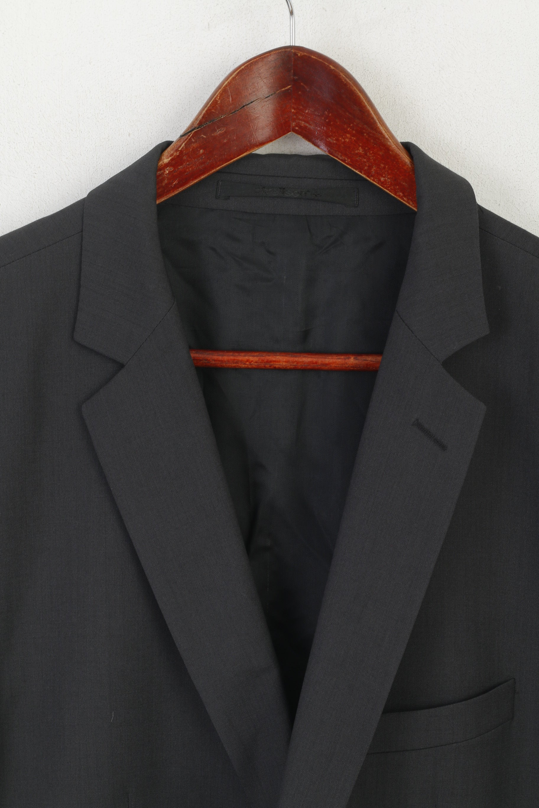 Strellson Hommes 106 42 Blazer Gris Laine Rick-James Premium Veste Simple Boutonnage