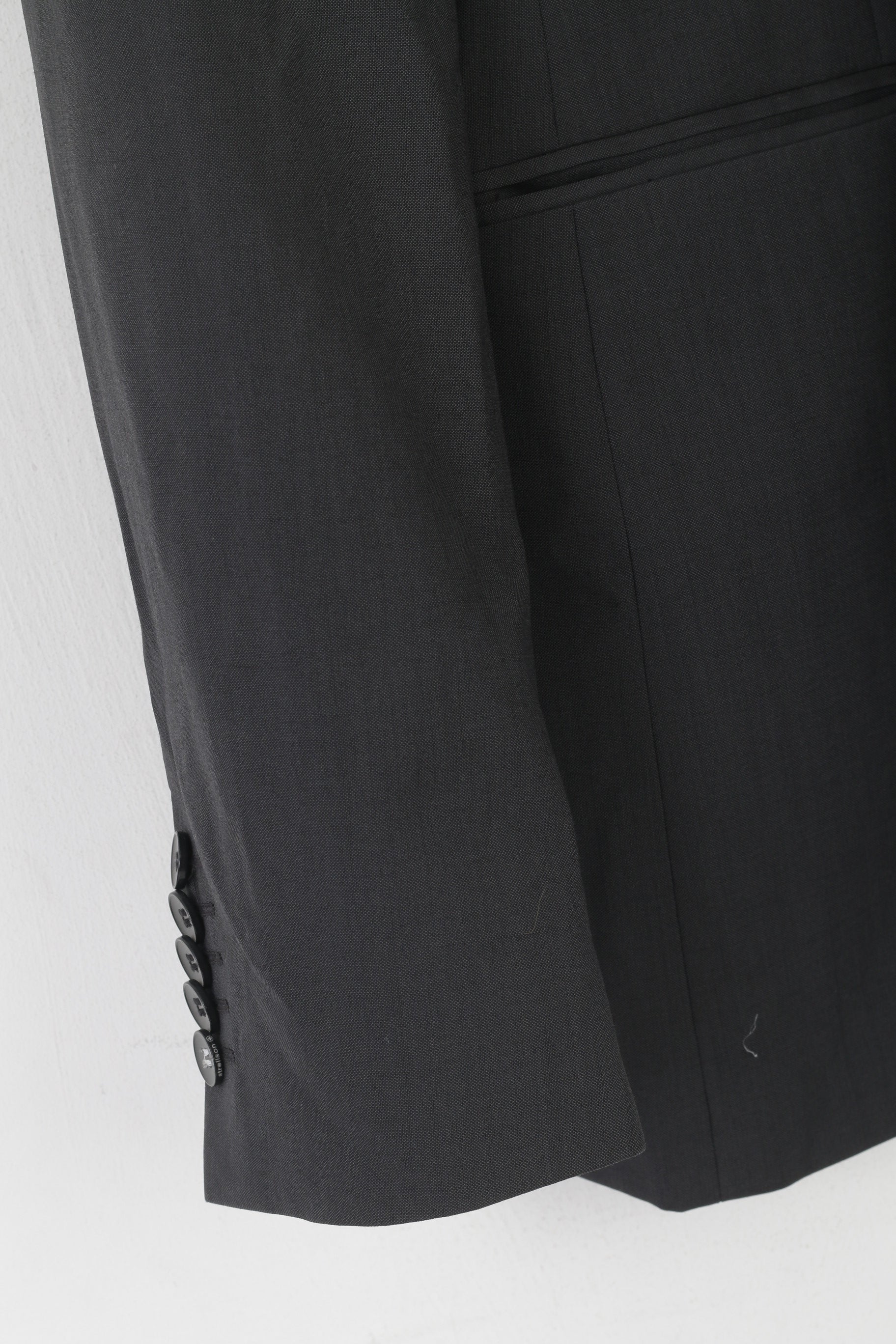 Strellson Hommes 106 42 Blazer Gris Laine Rick-James Premium Veste Simple Boutonnage