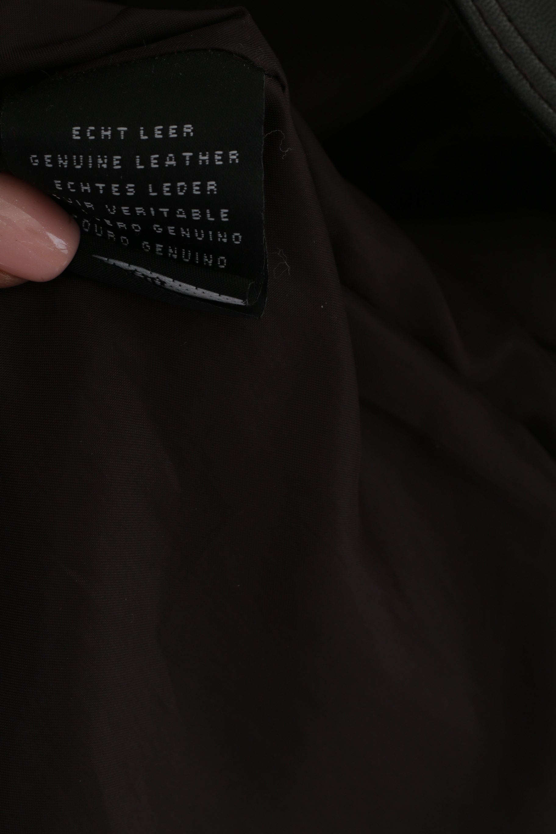 Arma Femme 36 8 S Veste Marron Cuir Souple Fermeture Éclair Complète Rétro Ceinture Biker Manteau
