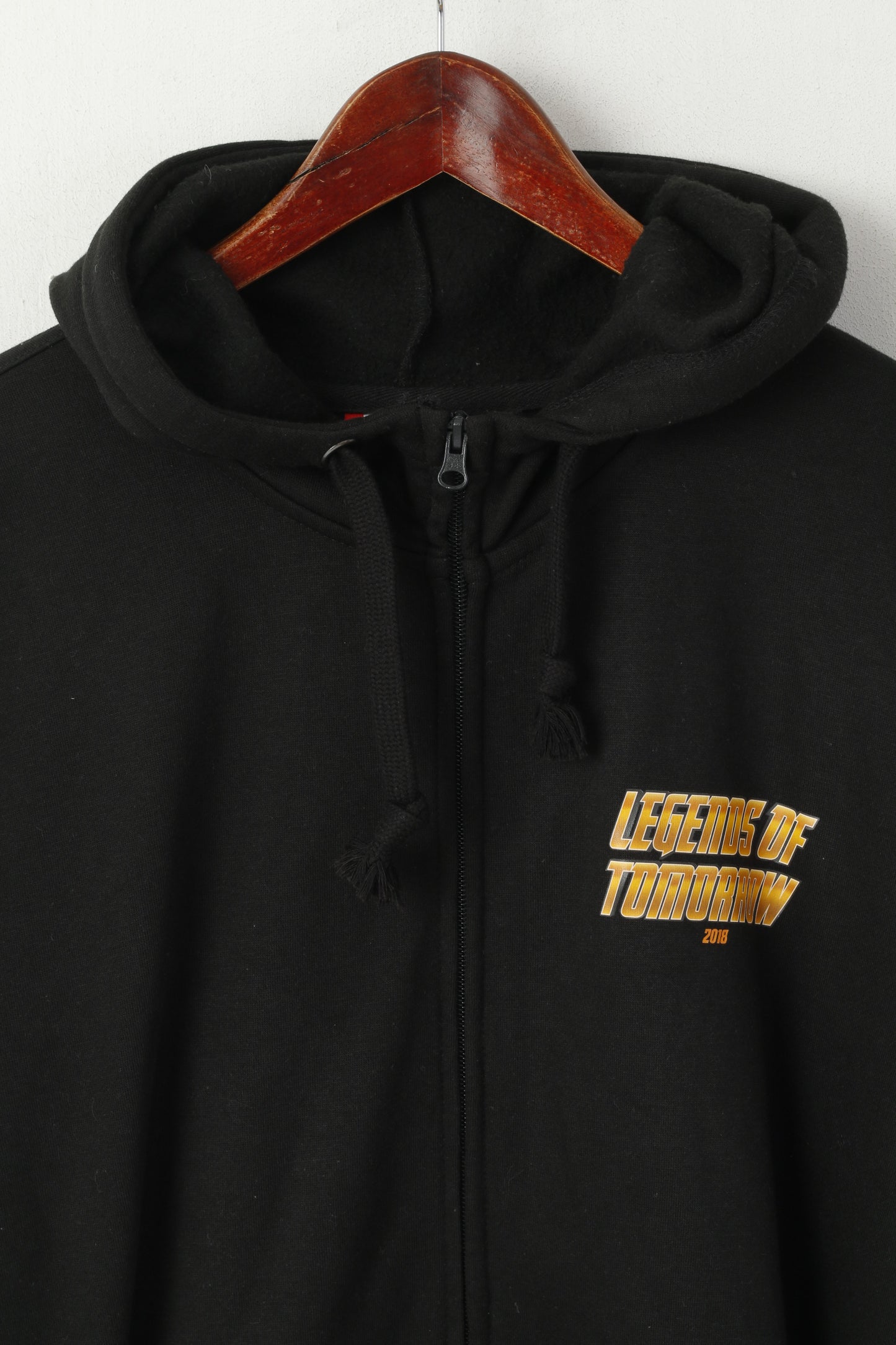 Clique Men XL Sweatshirt Black Cotton Legends Of Tomorrow 2018 Hooded Top