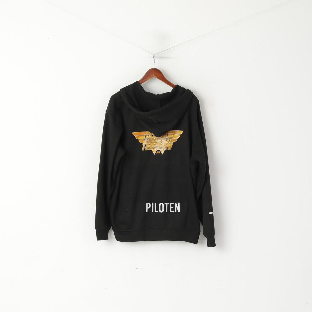 Clique Men XL Sweatshirt Black Cotton Legends Of Tomorrow 2018 Hooded Top