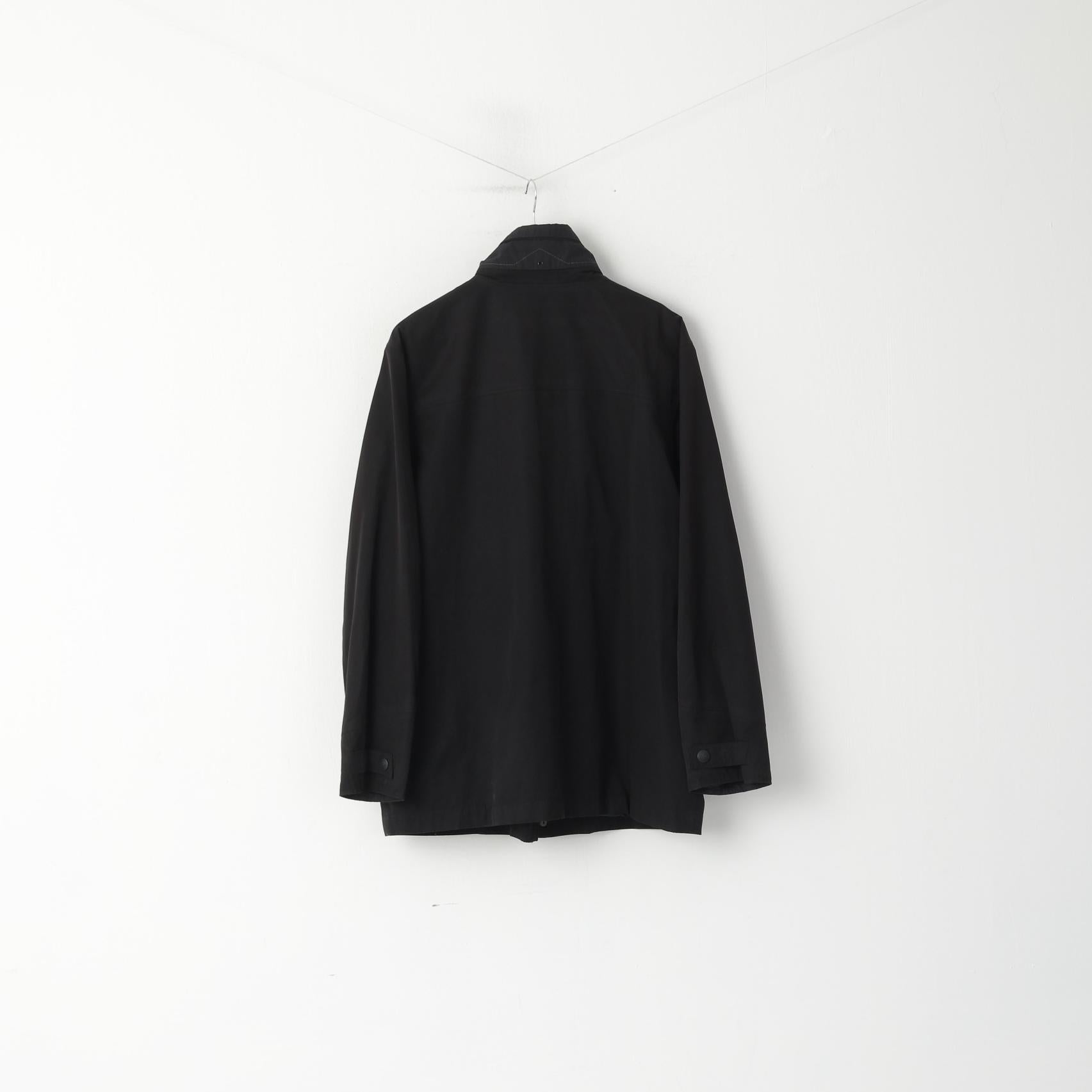 Bush Men 46 XL Veste Noir Sympatex Technlogy Allweather Classic Full Zipper Top