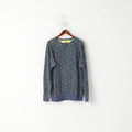 Moods Of Norway Cocktail Sports Women XL Sweatshirt Blue Tennis Print Cotton Top