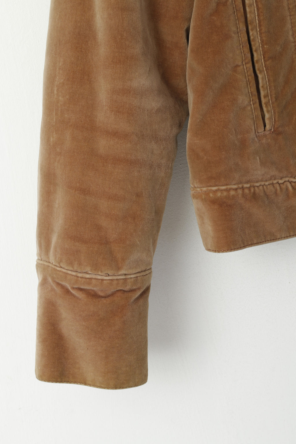 GAP Femme L Veste Marron Coton Marron Boho Stretch Fit Snap Warm Top