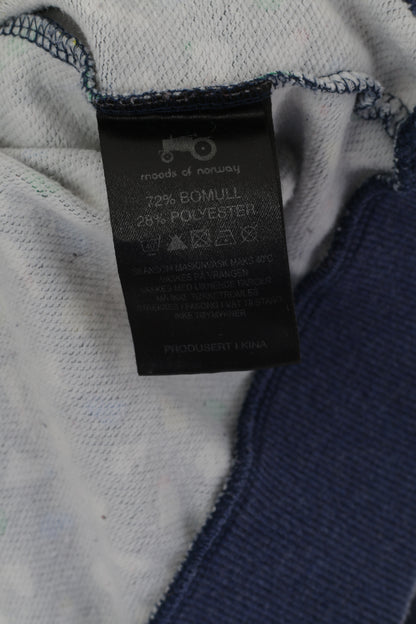 Moods Of Norway Cocktail Sports Femmes XL Sweatshirt Bleu Tennis Imprimé Haut en coton