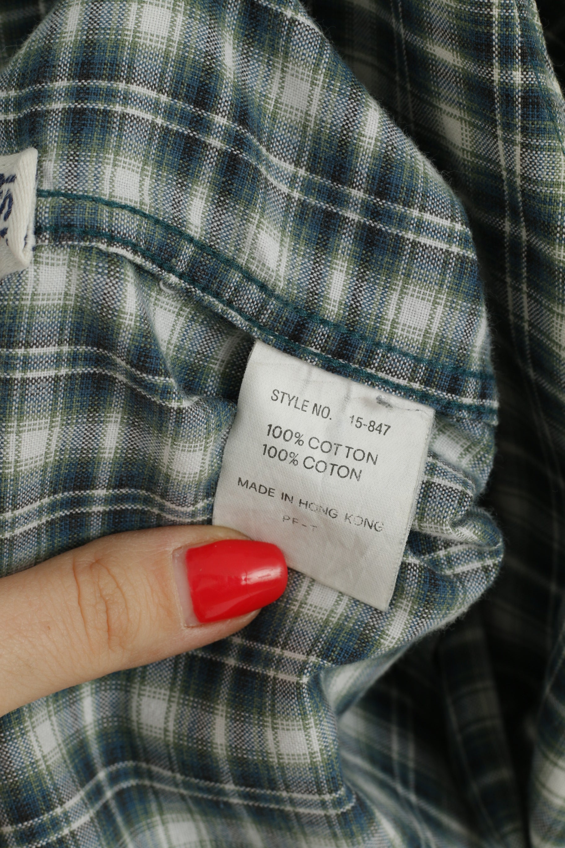 Helly Hansen Men M (L) Casual Shirt Green Check Short Sleeve Cotton Outdoor Top