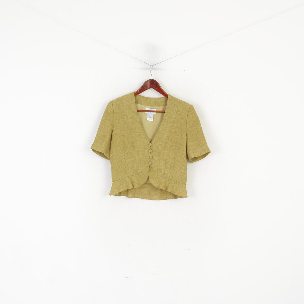Simon Ellis London Donna 12 M Blazer Verde Coprispalle corto con spalline