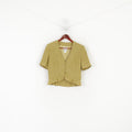 Simon Ellis London Women 12 M Blazer Green Cropped Shrug Shoulder Pads Top