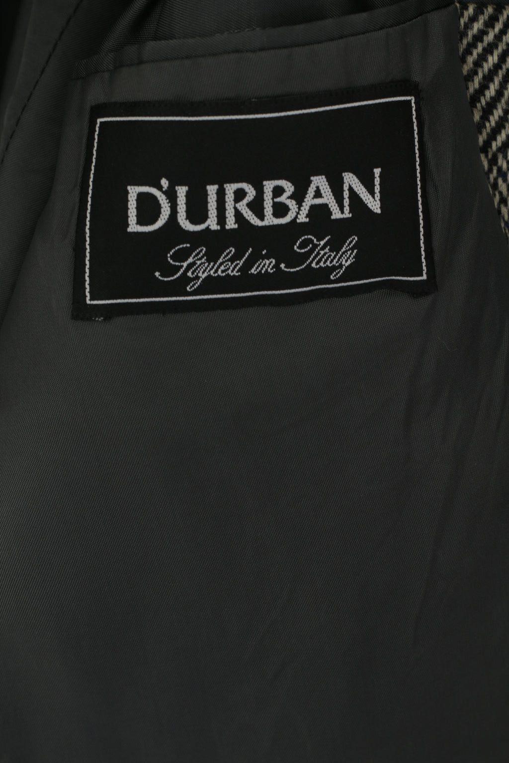 Durban Hommes 50 40 Blazer Gris Vintage Laine Cachemire Mélange Veste Simple Boutonnage